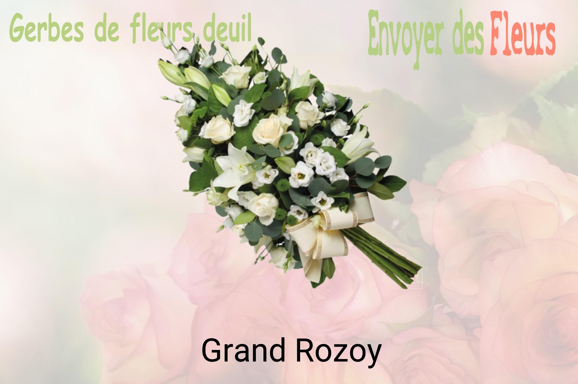 Gerbe de fleurs de deuil livrée à Grand-Rozoy